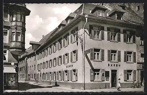 AK Villingen /Schwarzwald, Strassenpartie am Gasthof Bären