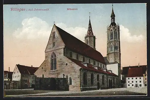 AK Villingen /Schwarzwald, Ortspartie am Münster