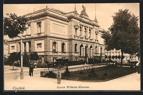 AK Crefeld, Partie am Kaiser Wilhelm Museum