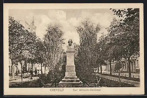 AK Crefeld, Carl Wilhelm Denkmal