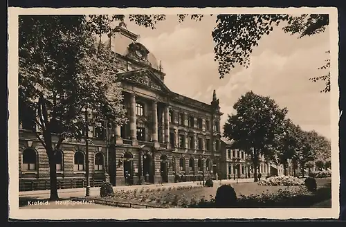 AK Krefeld, Blick auf das Hauptpostamt