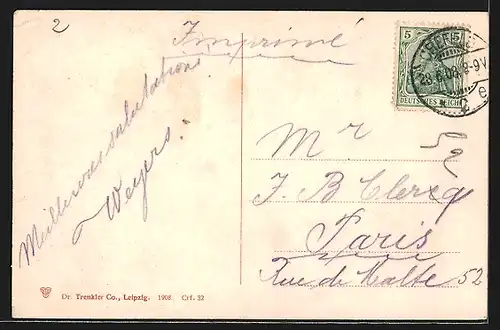 AK Crefeld, Panorama der Stadt