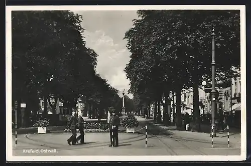 AK Krefeld, Ortspartie am Ostwall