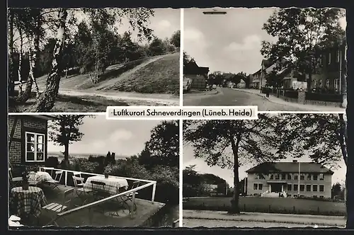 AK Schneverdingen /Lüneburger Heide, Ortsansichten, Blick von der Terrasse eines Gasthauses