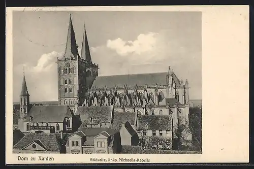 AK Xanten, Dom, Südseite, links Michaelis-Kapelle