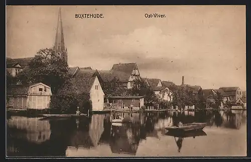 AK Buxtehude, Ost-Viver, Blick zur Kirche