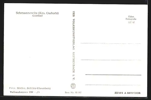 AK Schmannewitz, Gasthof Schmannewitz