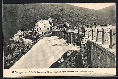 AK Gemünd / Eifel, Urfttalsperre, Sperrmauer