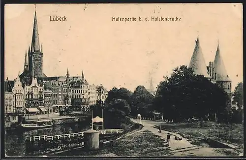 AK Lübeck, Hafenpartie be ider Holstenbrücke