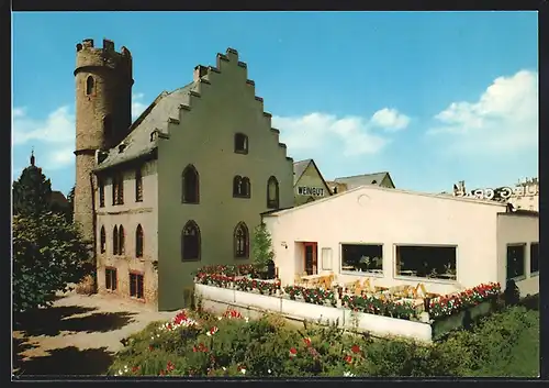 AK Eltville /Rhein, Rheinterrassen Hotel-Restaurant Burg Crass, Inh. Friedrich Wilhelm