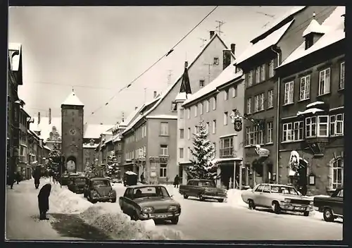 AK Villingen /Schwarzwald, Obere Strasse mit Gasthof