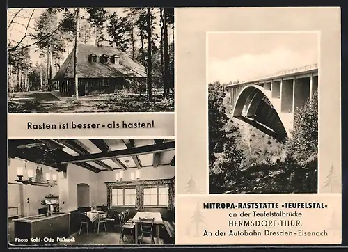 AK Hermsdorf / Thür., Mitropa-Raststätte Teufelstal