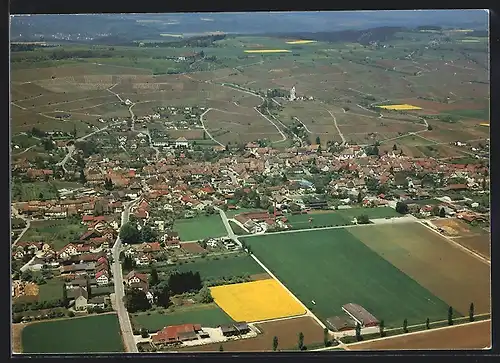 AK Hallau, Ortsansicht vom Flugzeug aus