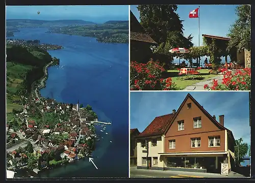 AK Berlingen am Untersee, Café-Conditorei-Bäckerei Wahrenberger