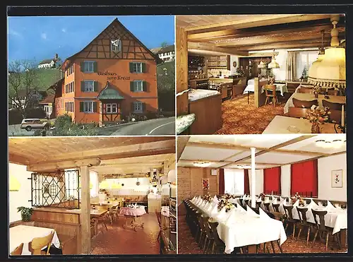 AK Warth b. Frauenfeld, Am Gasthaus Kreuz, Innenansicht