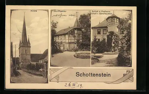 AK Schottenstein, Kirche, Olgabau, Schloss
