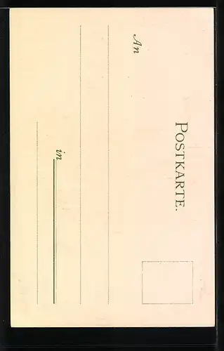 Lithographie Diessen a. Ammersee, Strassenpartie am Markt