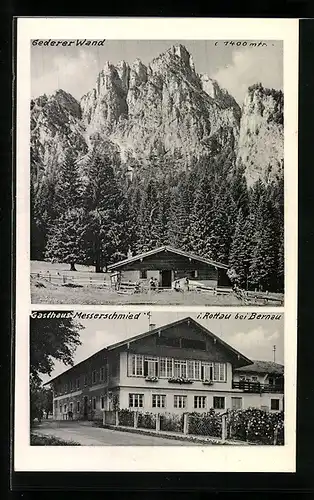 AK Rottau, Gasthaus Messerschmied, Gederer Wand