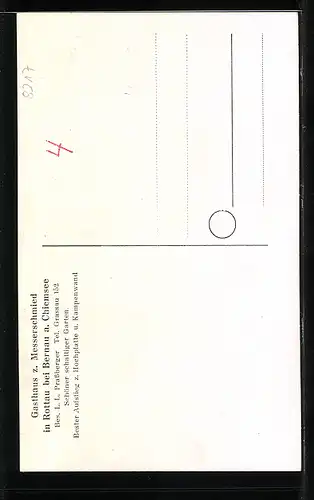 AK Rottau, Gasthaus Messerschmied, Gederer Wand