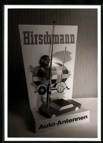AK Hirschmann Auto-Antennen Reklame, Papiermodell