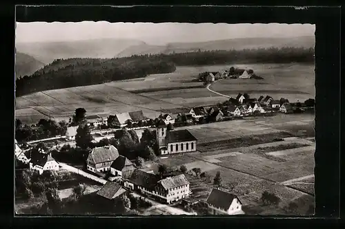AK Schömberg, Ortsansicht aus der Vogelschau