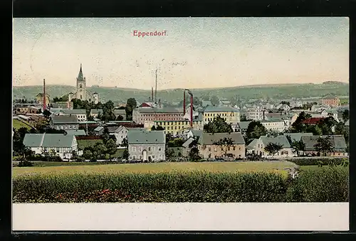 AK Eppendorf, Ortspartie mit Blick zur Kirche