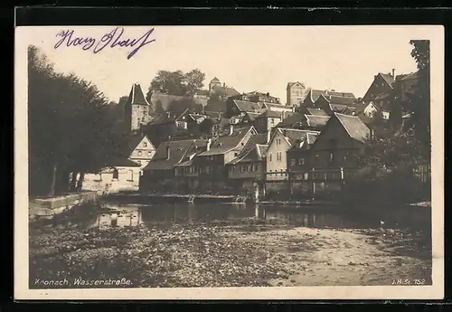 AK Kronach, Ansicht von der Wasserstrasse aus