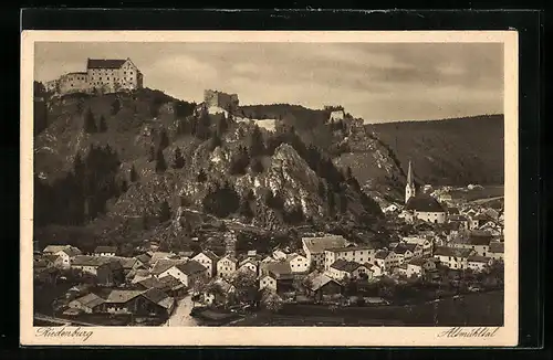 AK Riedenburg, Ortsansicht mit Blick ins Altmühltal