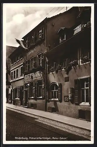 AK Heidelberg, Historische Kneipe und Gasthaus Roter Ochse, Haupstrasse 217
