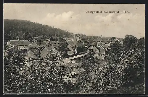 AK Georgenthal b. Ohrdruf / Thür., Ortsansicht