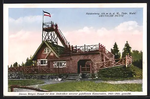 AK Ilmenau, Blick zur Deutschen Hütte
