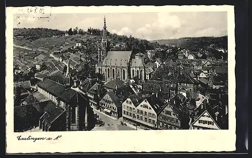 AK Esslingen, Totalansicht aus der Vogelschau