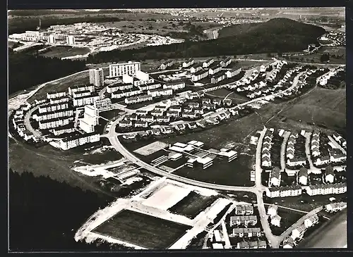 AK Heidenheim, Stadtteil Zanger Berg mit Berliner Platz aus der Vogelschau