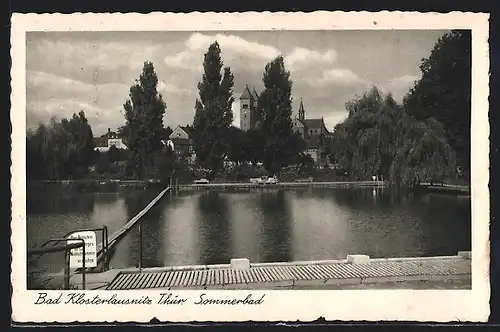 AK Bad Klosterlausnitz / Thür., Partie im Sommerbad