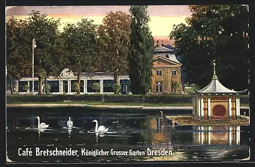 AK Dresden, Grosser Garten, Cafe Bretschneider