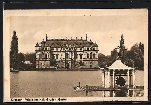 AK Dresden, Palais im Kgl. Grossen Garten