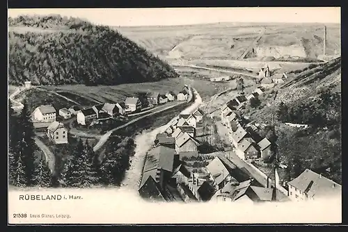 AK Rübeland / Harz, Ortsansicht aus der Vogelschau