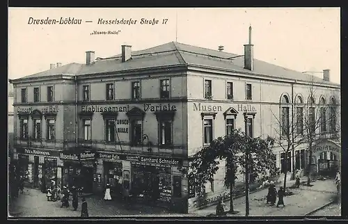 AK Dresden-Löbtau, Kesselsdorfer Strasse 17, Concert- und Ball-Etablissement Musen-Halle