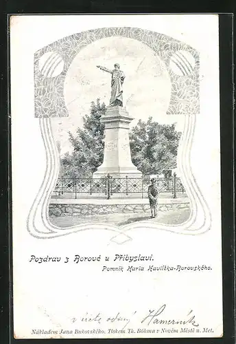 Passepartout-AK Pribyslav, Pomnik Karla Havlicka-Rorouskeho
