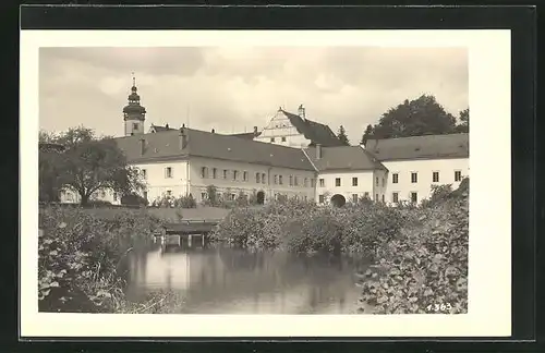 AK Bad Ullersdorf, Blick zum Schloss