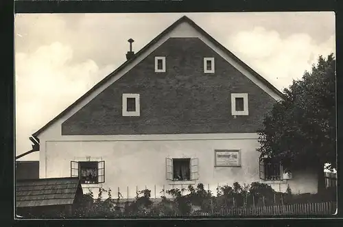 AK Karasin, Geburtshaus des Dichters Gustav Pfleger-Moravsky