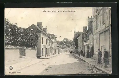 AK Méry-sur-Seine, Rue du Chatel