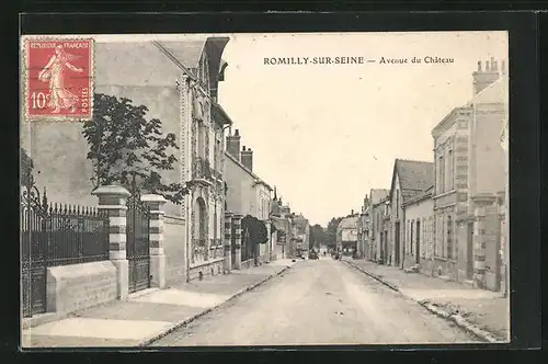 AK Romilly-sur-Seine, Avenue du Chateau