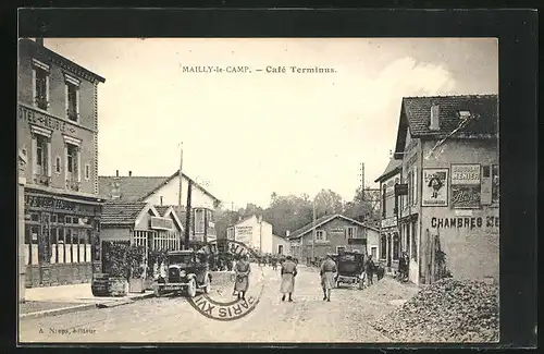 AK Mailly-le-Camp, Cafe Terminus