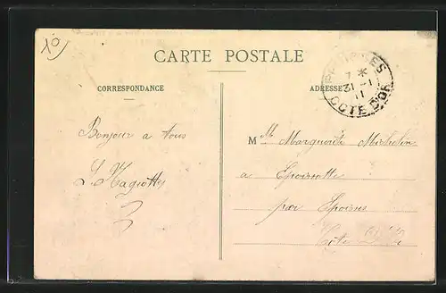 AK Troyes, Place de la Préfecture, Arrivée du 60e Régt d`artillerie 1910