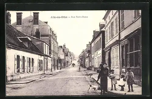 AK Aix-en-Othe, Rue Notre-Dame, Strassenpartie