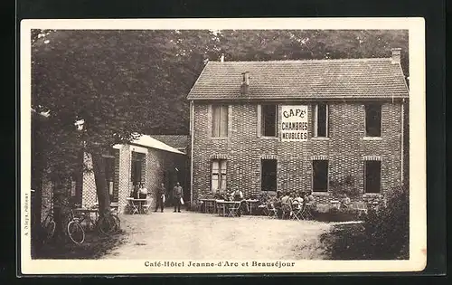 AK Mailly-le-Camp, Cafe-Hotel Jeanne-d`Arc et Beauséjour