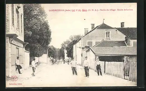 AK Landreville, Sortie du village, Route de Loches