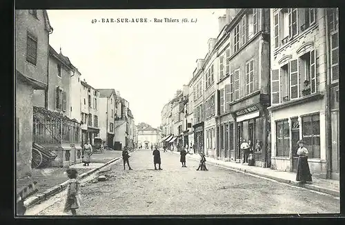 AK Bar-sur-Aube, Rue Thiers