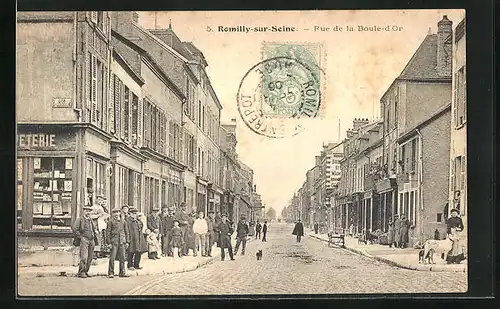 AK Romilly-sur-Seine, Rue de la Boule-d`Or
